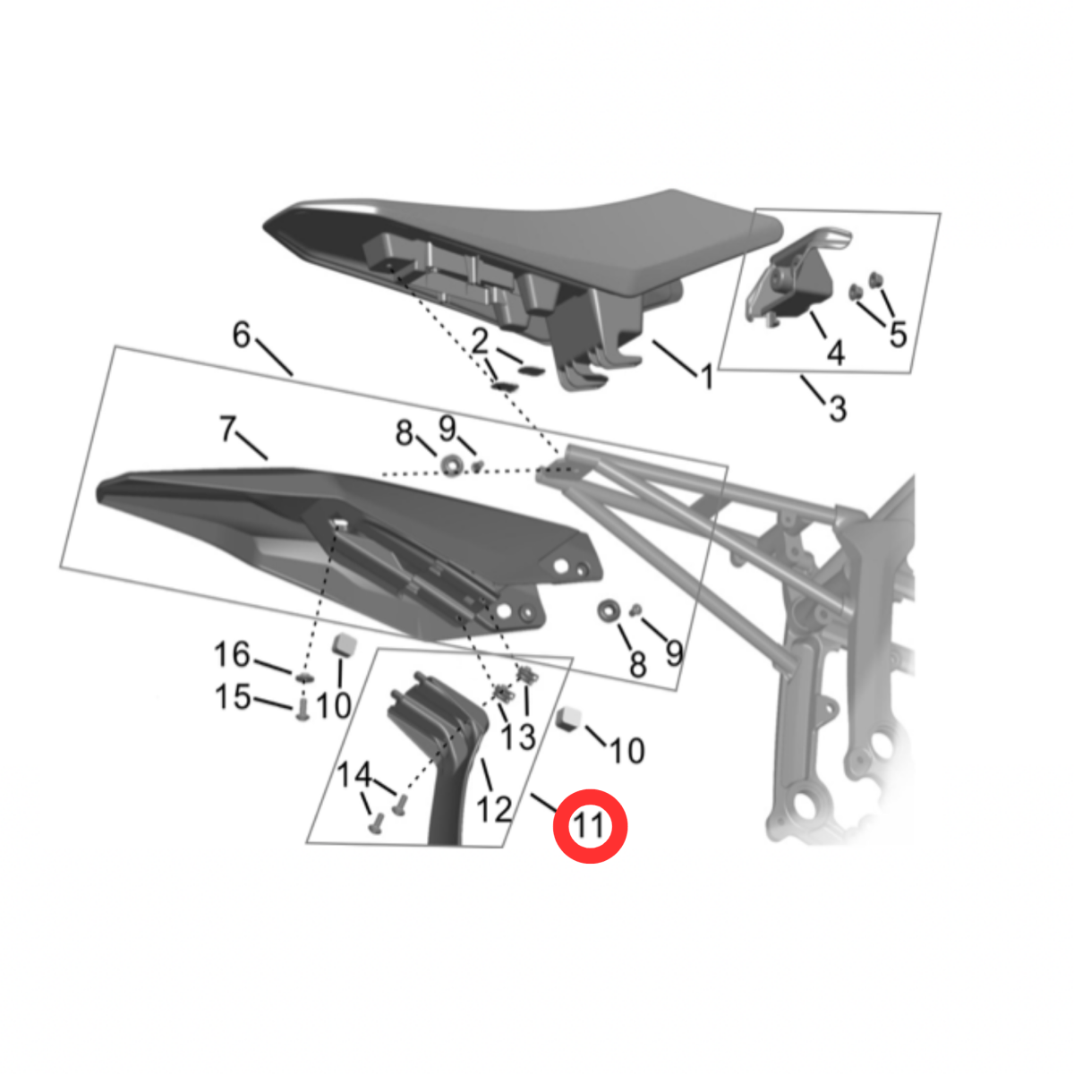 Surron Hyper Bee Rear Wheel Mudguard, image 3