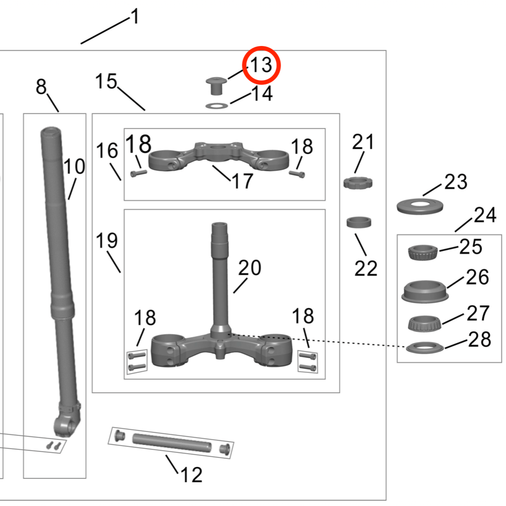 Surron Hyper Bee Steering Lock Bolt, image 3