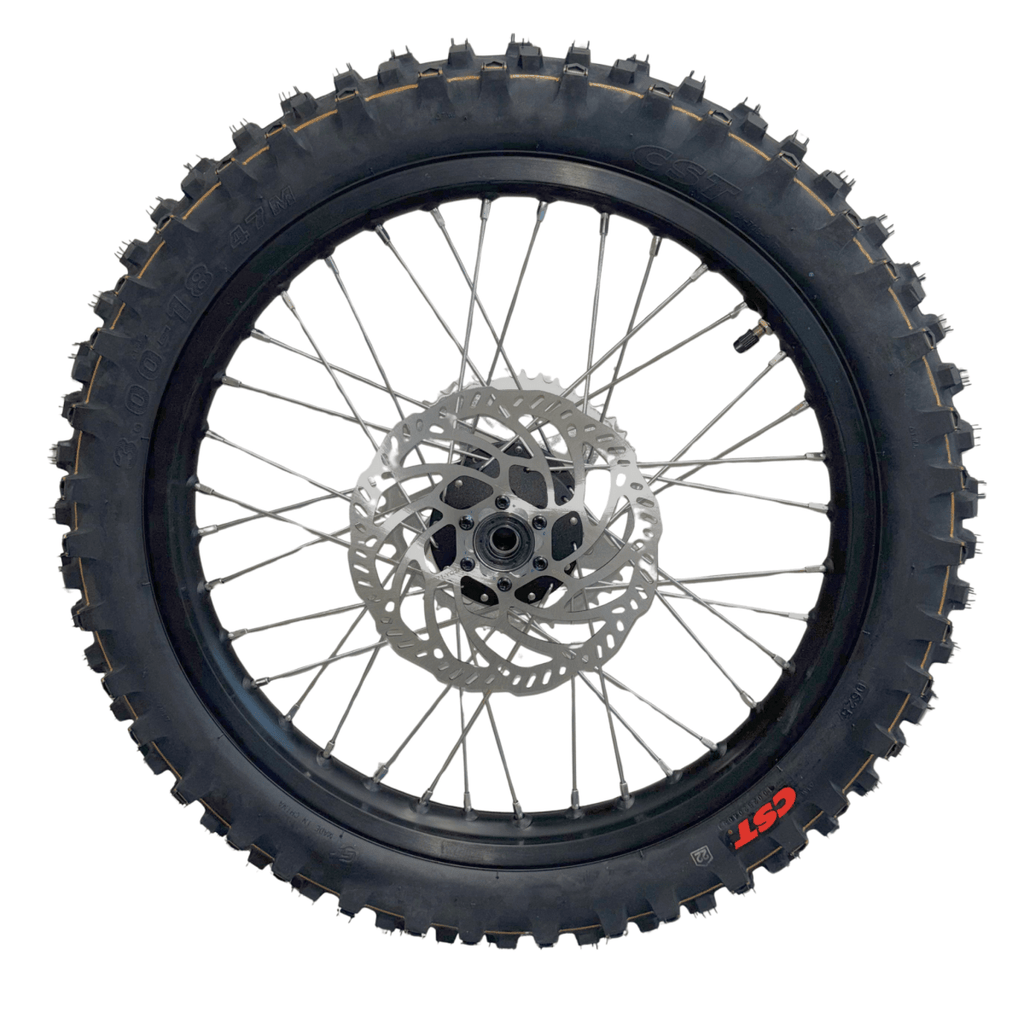 Surron Light Bee 18" Rear Wheel Assembly with Brake Disc, Sprocket, & Tire, image 2