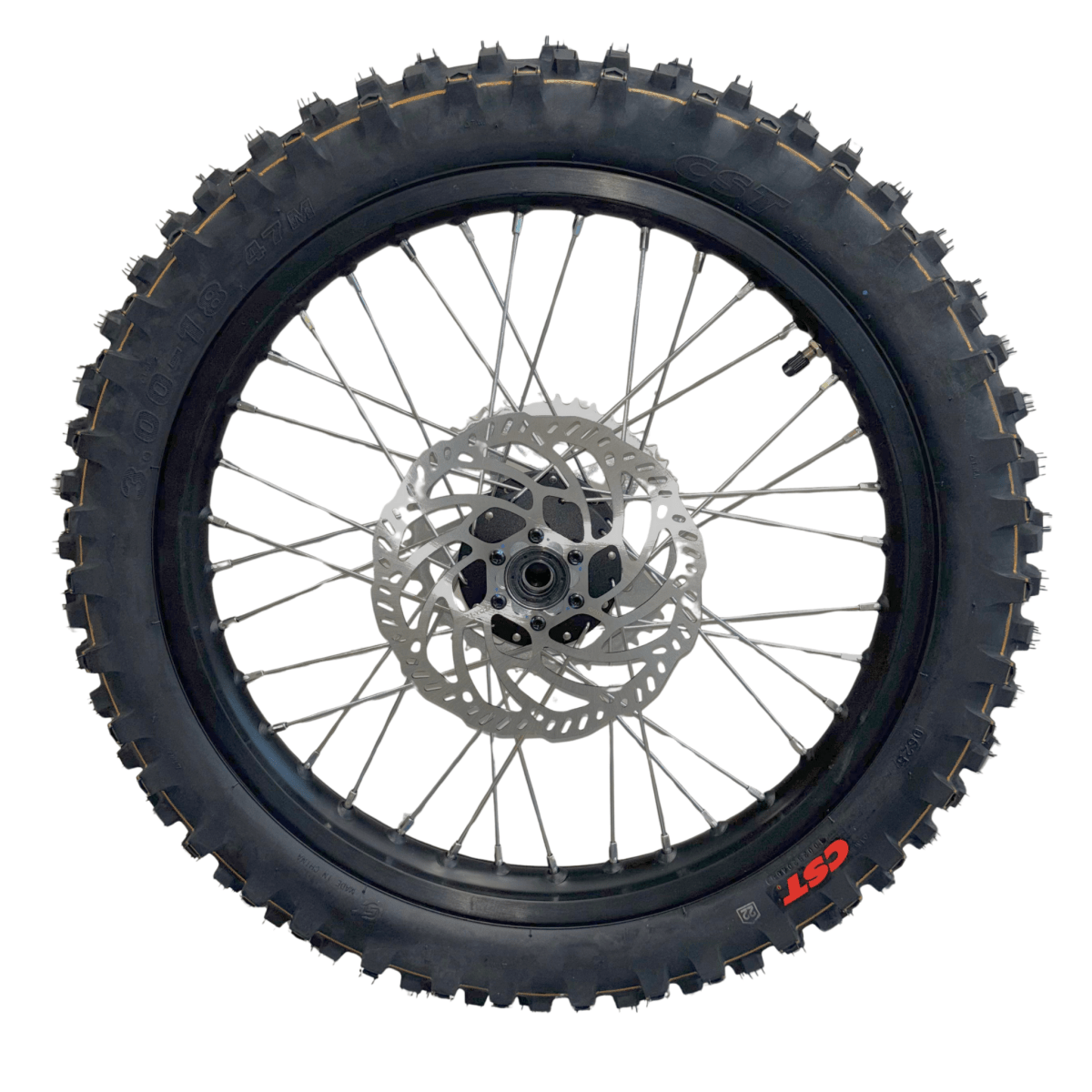 Surron Light Bee 18" Rear Wheel Assembly with Brake Disc, Sprocket, & Tire, image 2