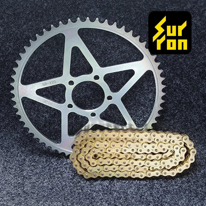 Surron Light Bee 58T Sprocket with 112 Link O-Ring Chain (2025 & Earlier)