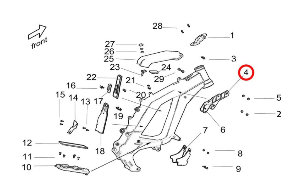 Surron Light Bee Battery Positioning Support, Left, image 2