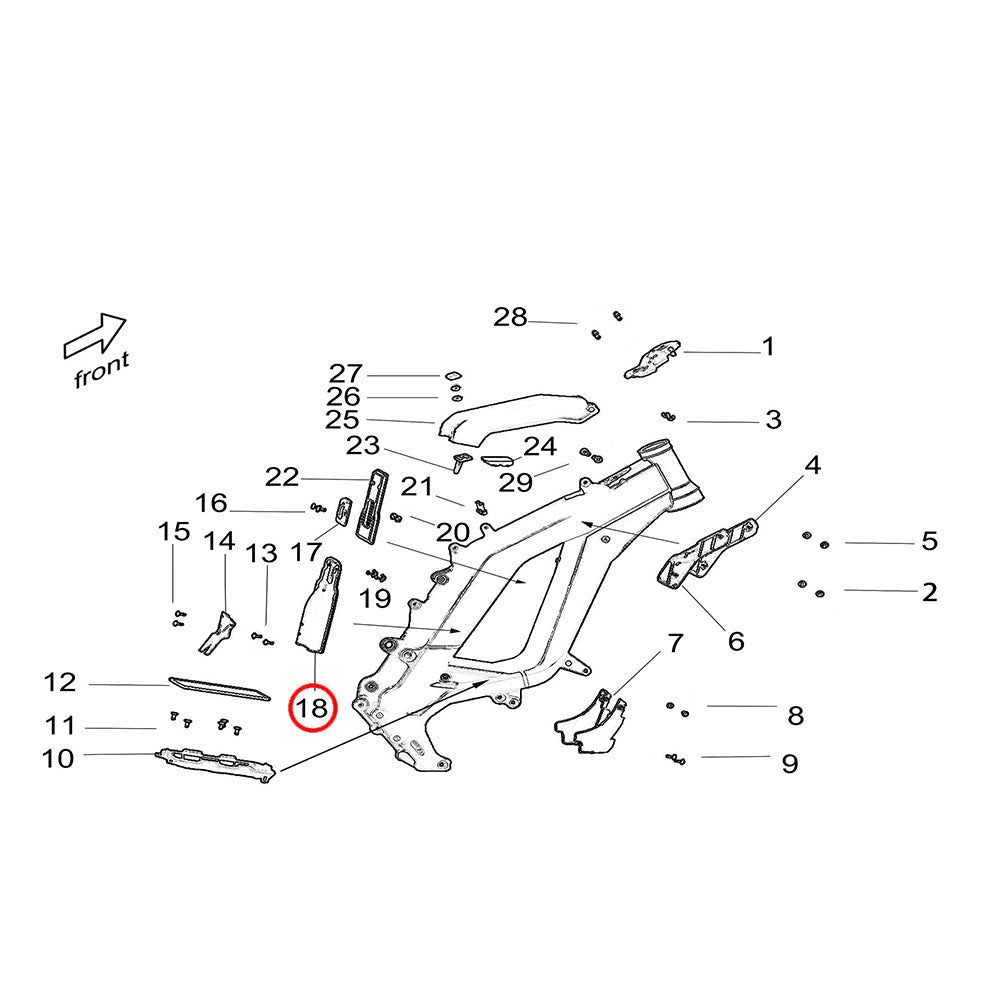 Surron Light Bee Battery Positioning Support, Rear, image 3
