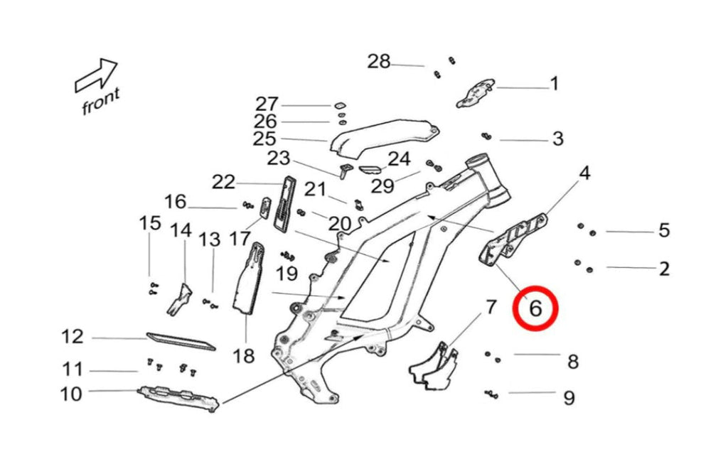 Surron Light Bee Battery Positioning Support, Right, image 2