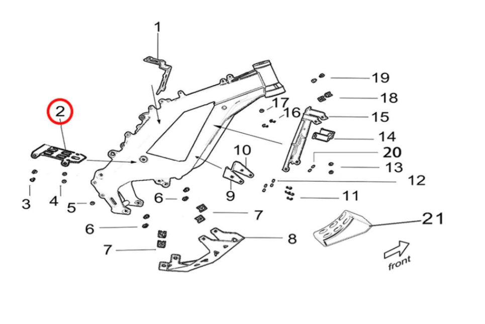 Surron Light Bee Battery Support Base Plate, image 3