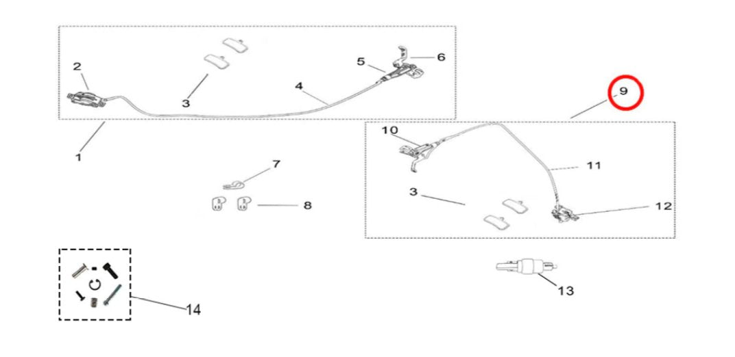 Surron Light Bee Complete Front Brake Assembly (Mineral Oil), image 3