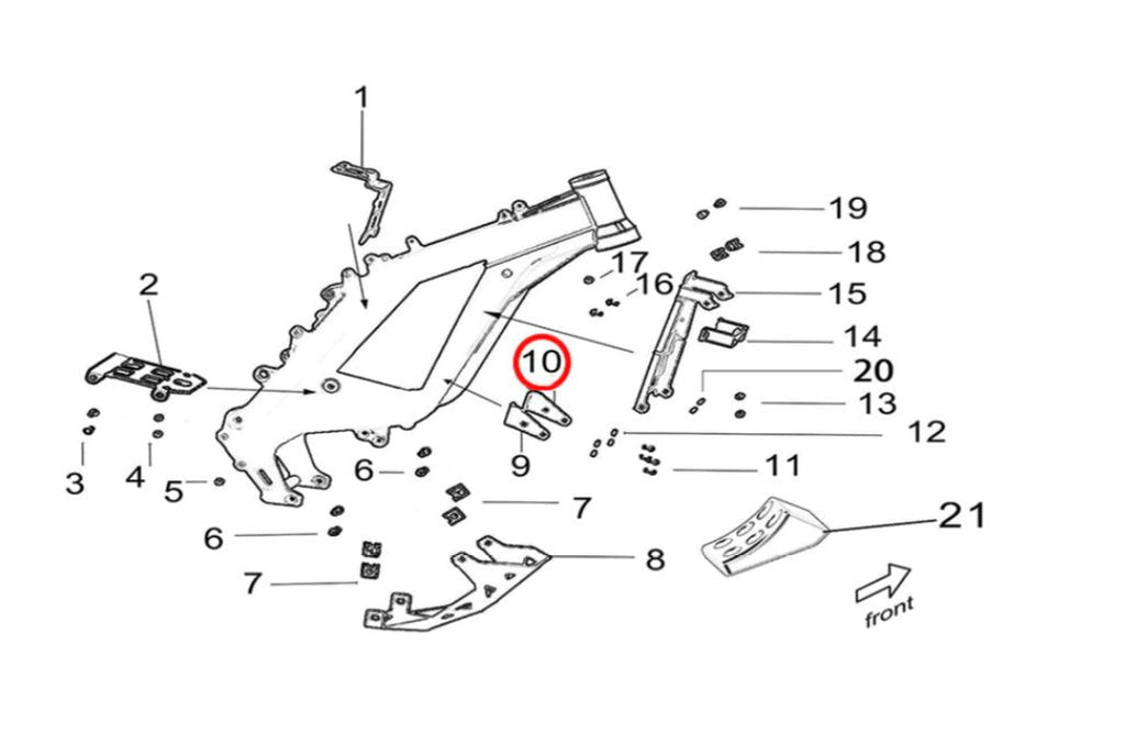 Surron Light Bee Controller Mounting Bracket, Lower Left, image 2