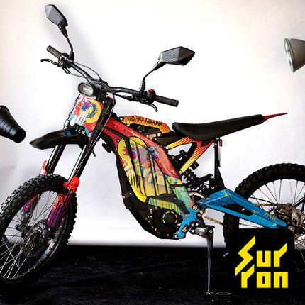 Surron Light Bee Decals/Sticker kit - Dragon Sun - Blue