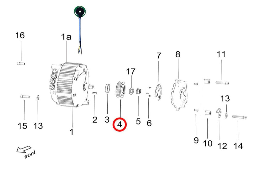 Surron Light Bee Front Belt Pulley, image 3