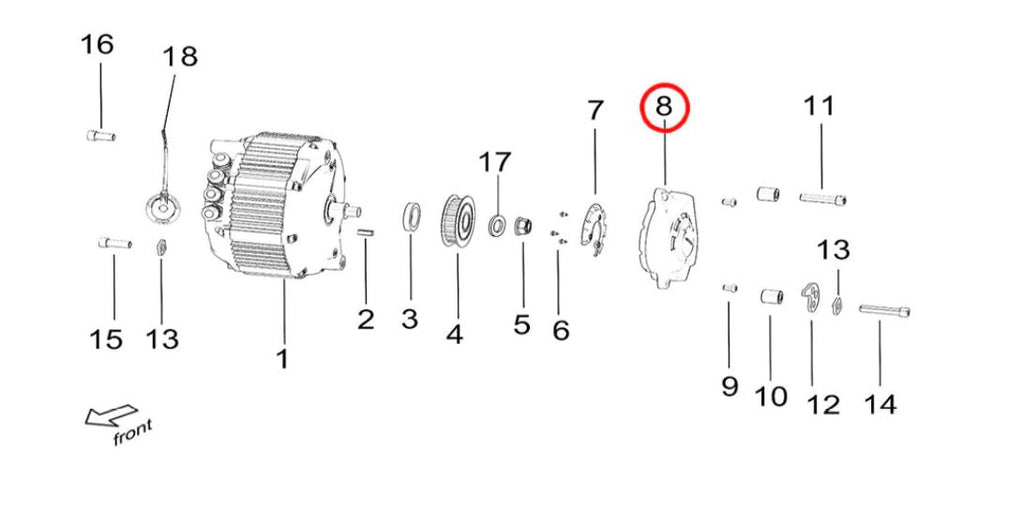 Surron Light Bee Front Belt Pulley Protective Cover, image 3