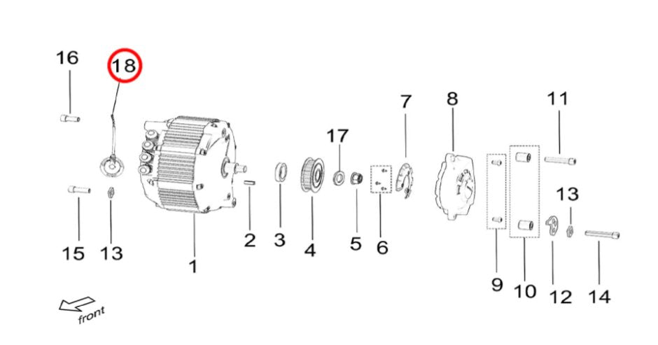 Surron Light Bee Hall Sensor, image 3