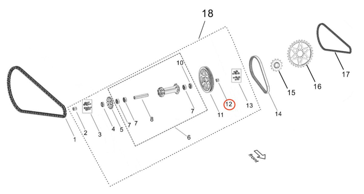 Surron Light Bee Left Jackshaft Bushing, image 3