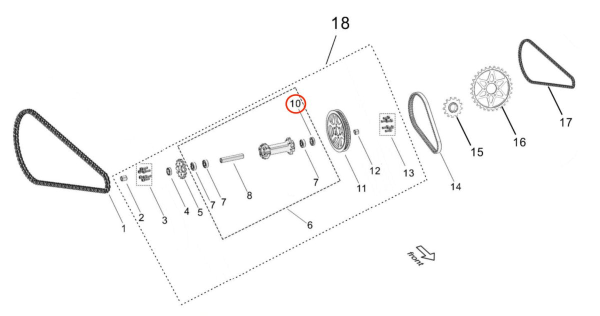 Surron Light Bee Left Jackshaft Seal, image 3