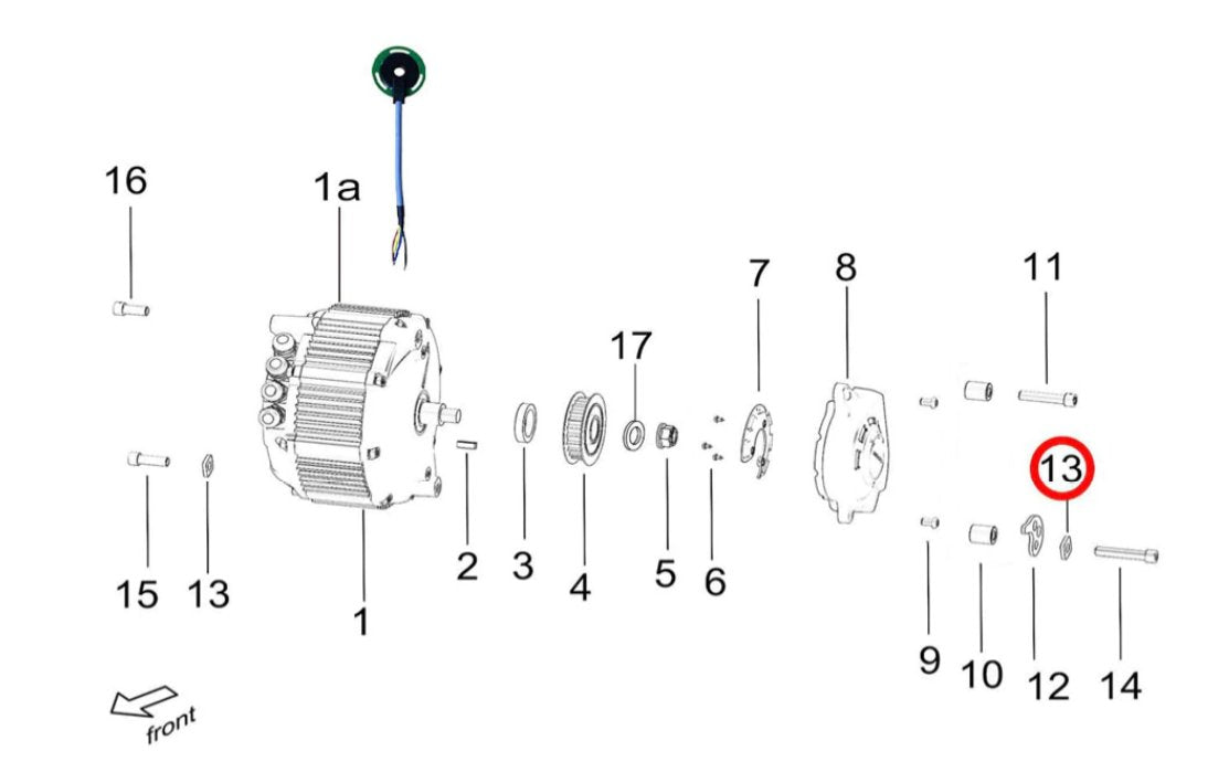 Surron Light Bee Motor Position Adjuster Fix Plate, image 2