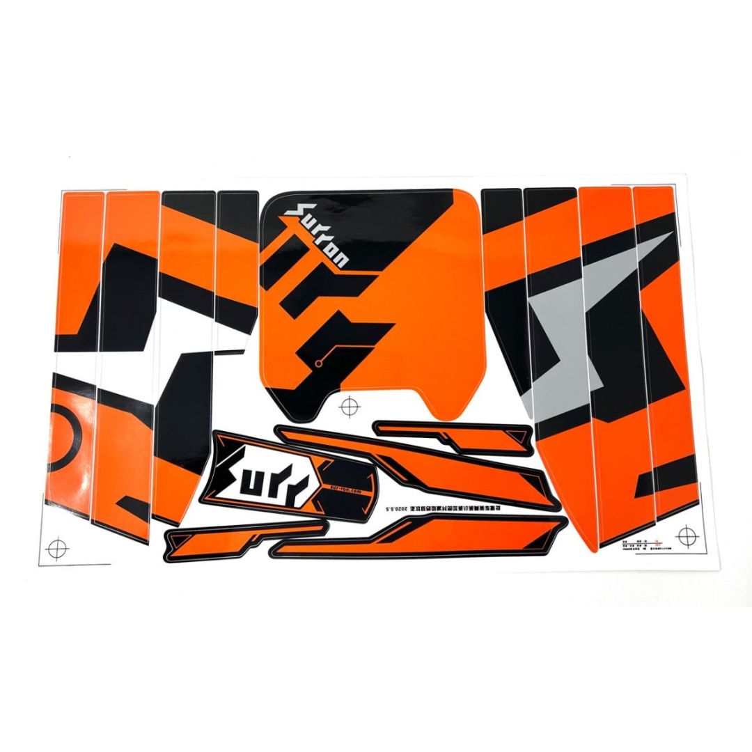 Surron Light Bee Decals/Sticker Kit - Orange & Black