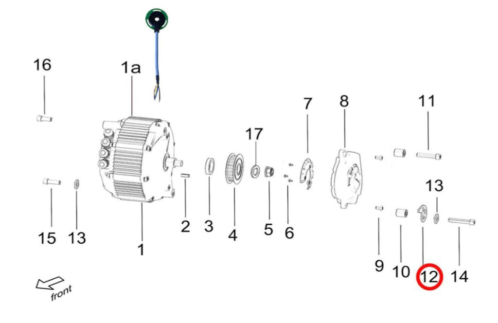 Surron Light Bee Primary Belt Tensioner, image 2