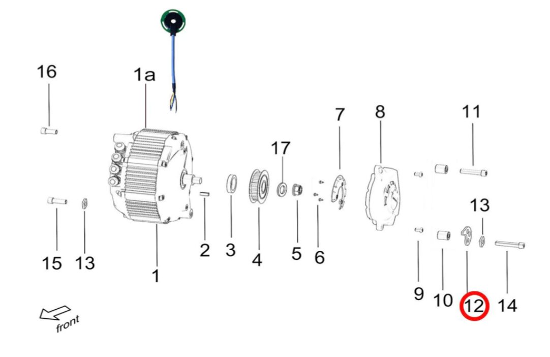 Surron Light Bee Primary Belt Tensioner, image 2