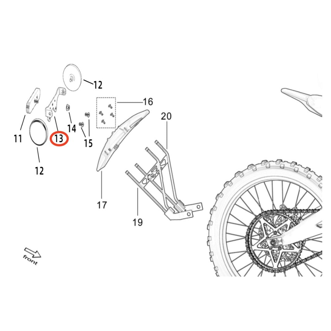 Surron Light Bee Rear Reflector Bracket