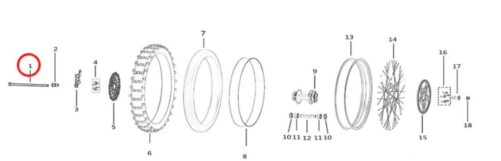 Surron Light Bee Rear Wheel Axle, image 3