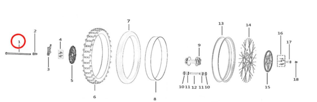 Surron Light Bee Rear Wheel Axle, image 3
