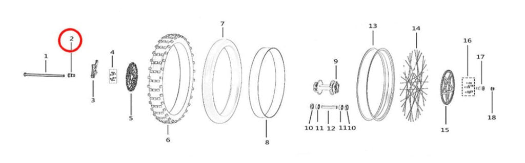Surron Light Bee Rear Wheel Axle Bushing (Left), image 2