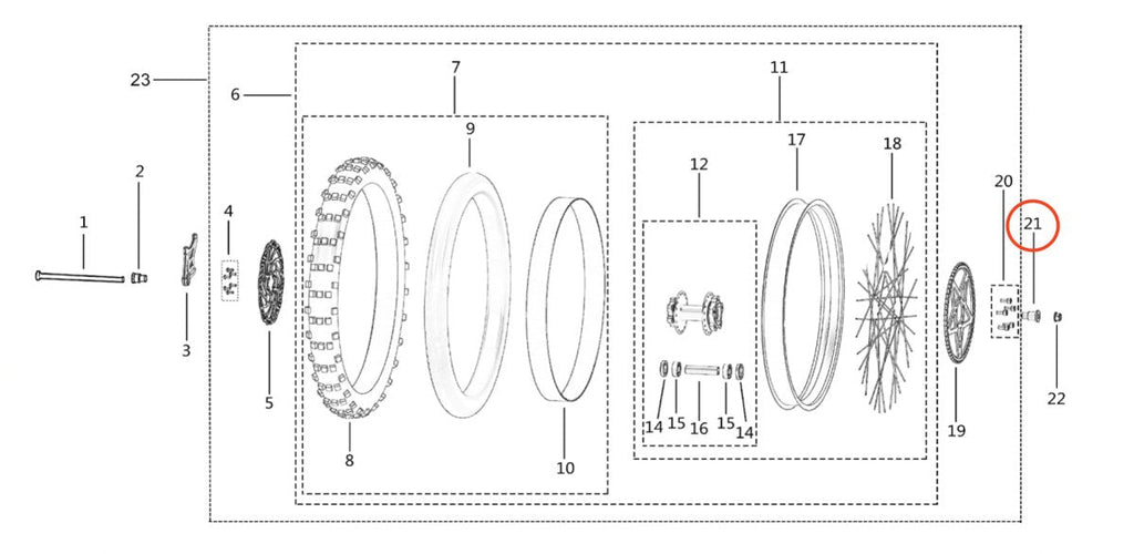 Surron Light Bee Rear Wheel Axle Bushing (Right), image 2