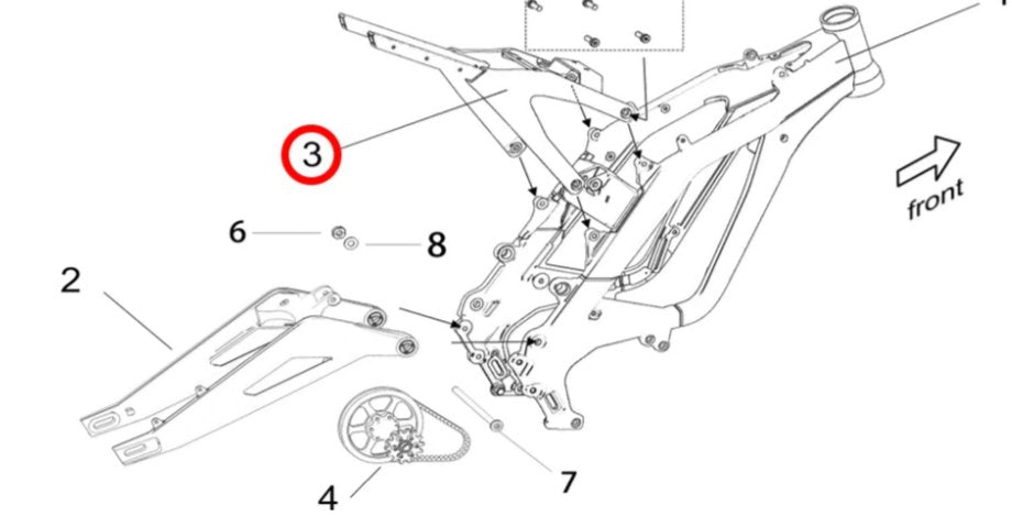 Surron Light Bee Subframe, image 3
