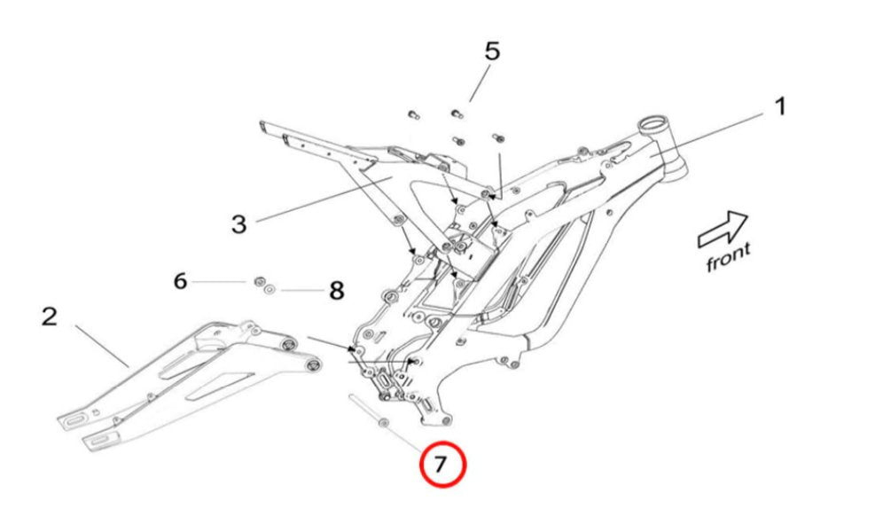 Surron Light Bee Swingarm Pivot Shaft (2025 & Earlier), image 2