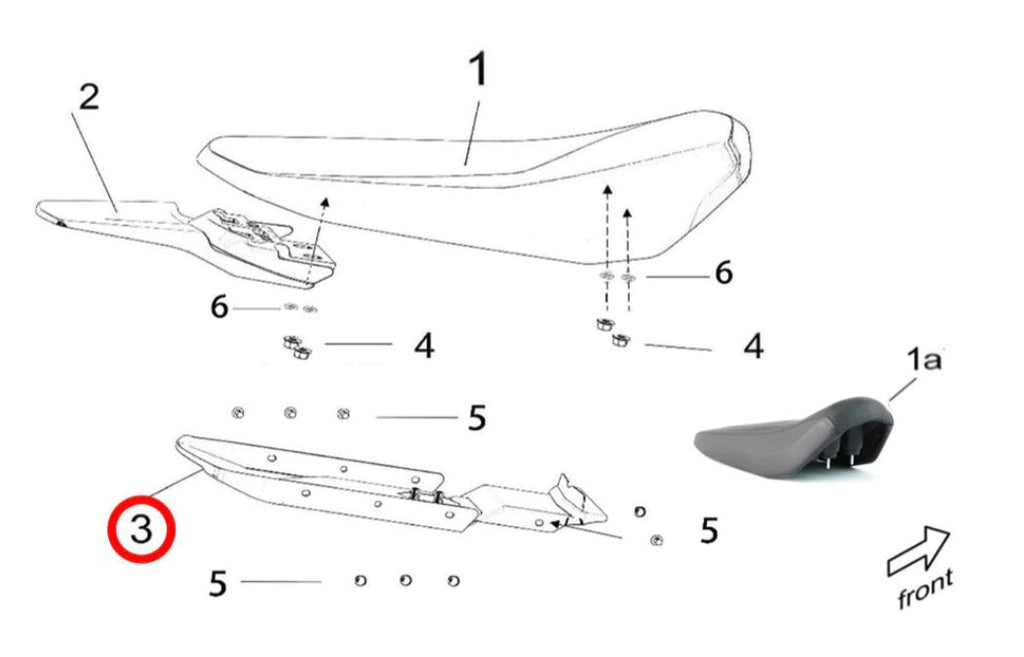 Tailpiece Mount/Mud Guard for Surron Light Bee X, image 4