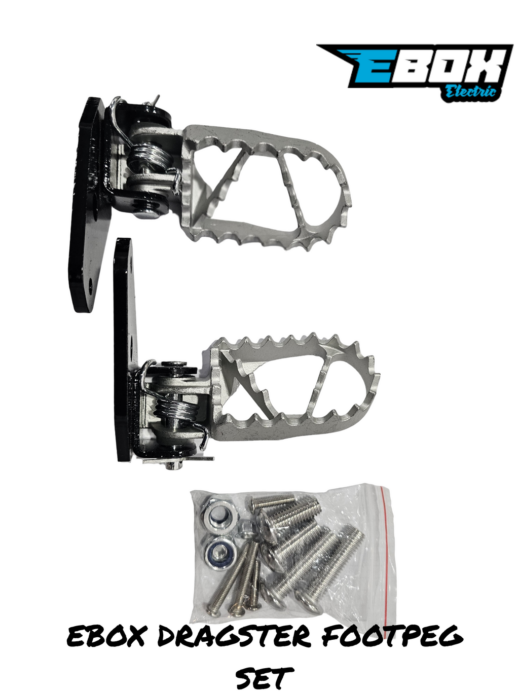 Ebox Dragster Foot Pegs & Mounts Kit ⚡️⚡️⚡️