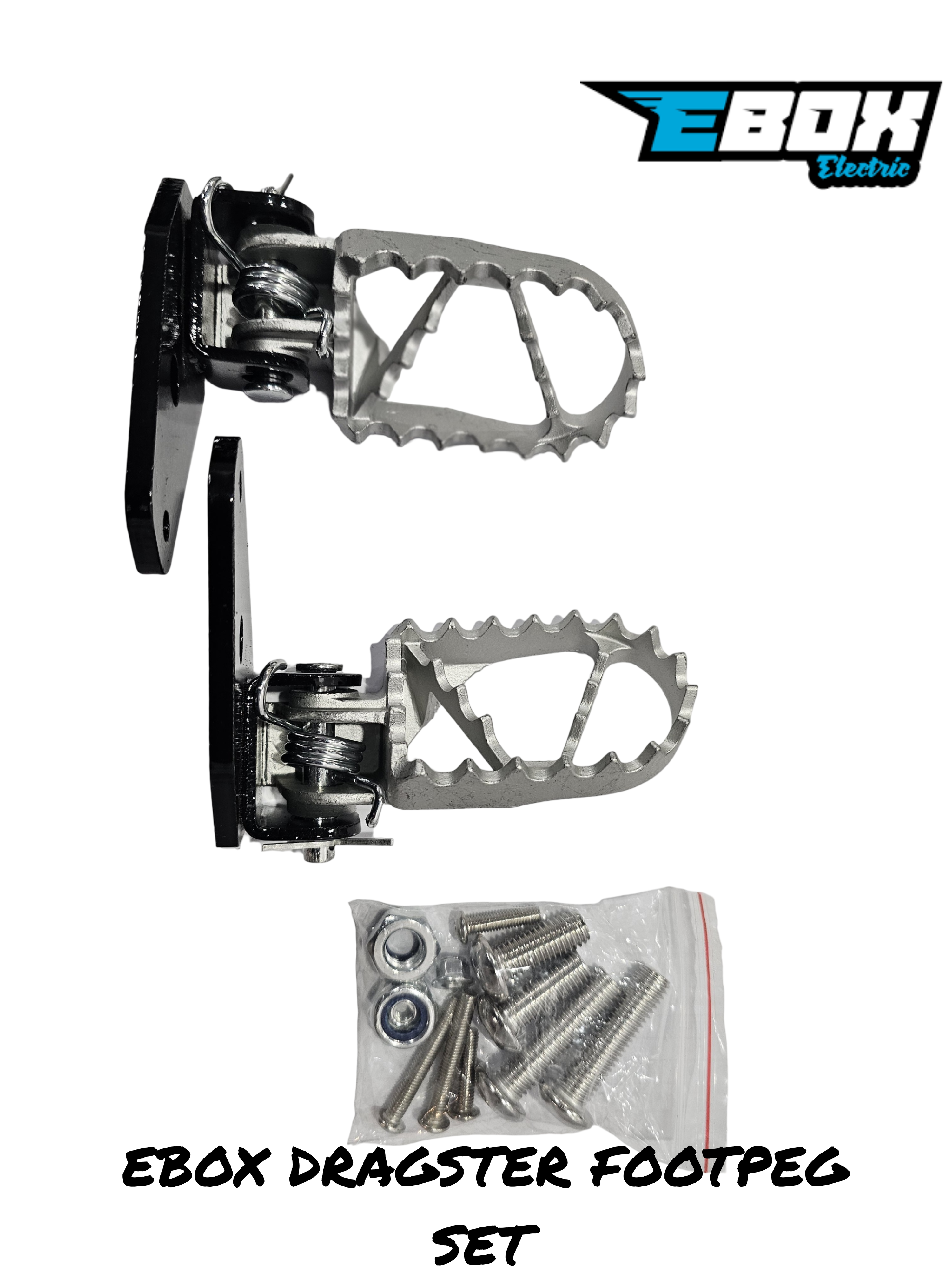 Ebox Dragster Foot Pegs & Mounts Kit ⚡️⚡️⚡️