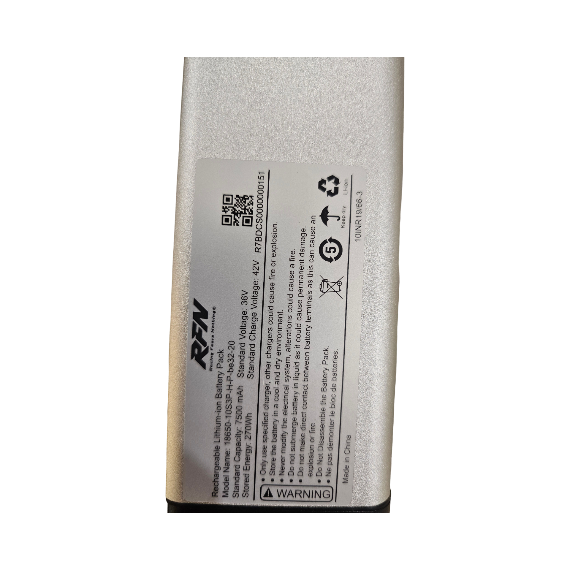 RXF / RFN EVO RACING 20" LI-ION BATTERY 36V 7.5AH ⚡️⚡️⚡️