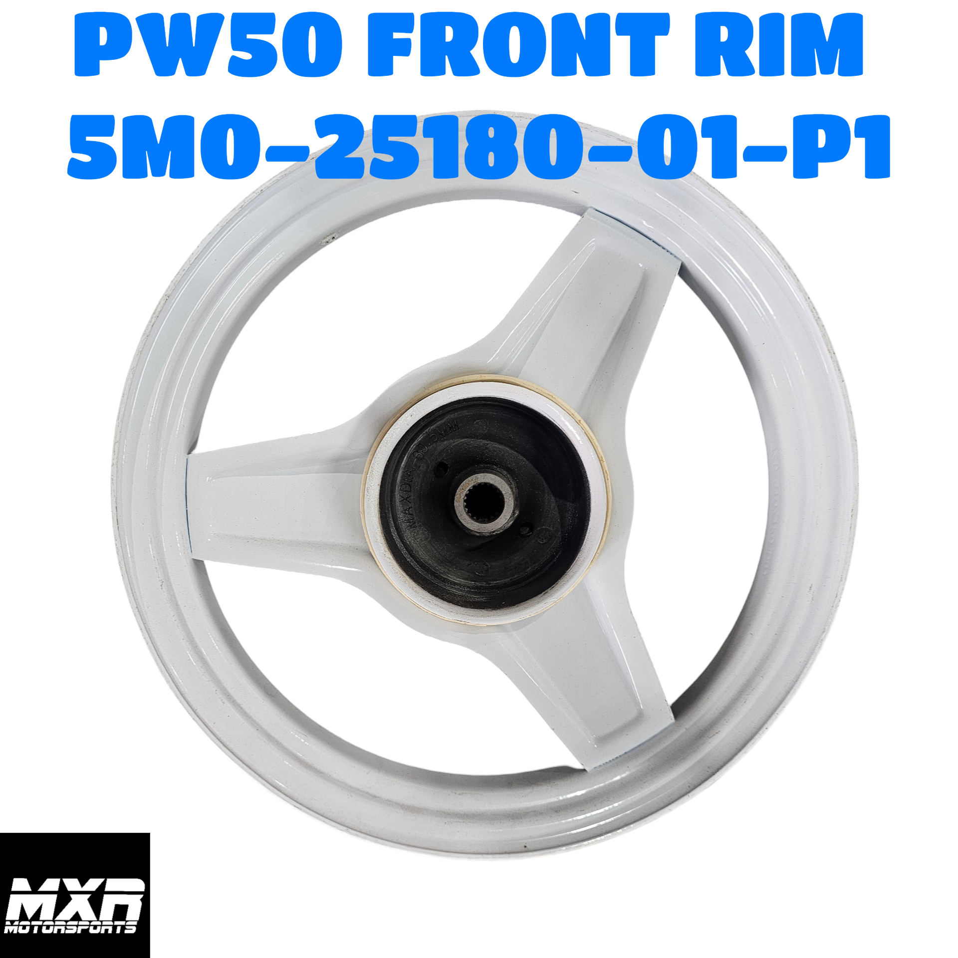 Peewee 50 Front Wheel White