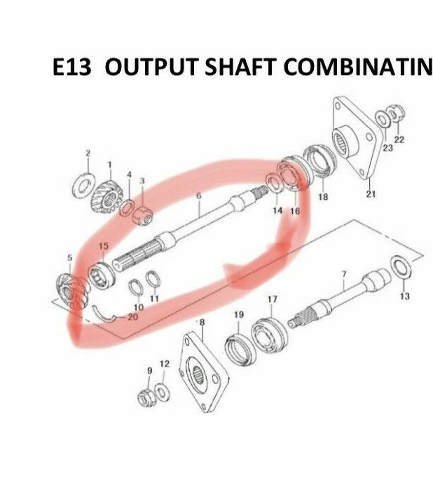 Atomik ATX500 500cc Output Shaft Sec Driven Front Combination 505K111