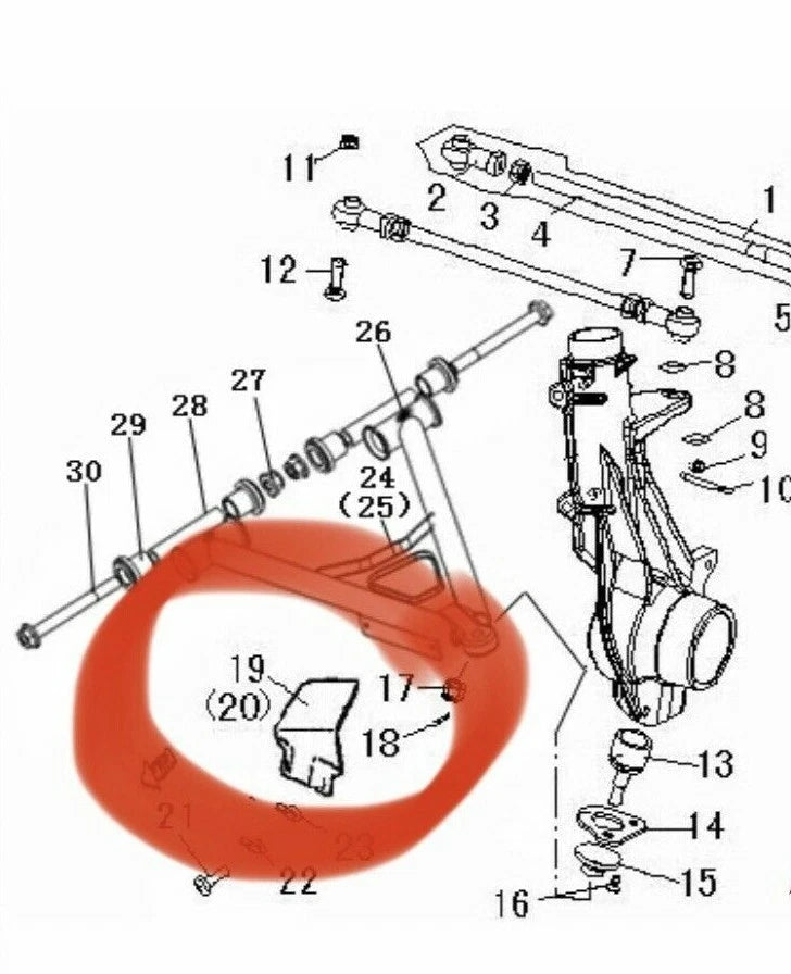 Atomik Krusher 300cc A Arm Shield Left Side 6.2.01.0440