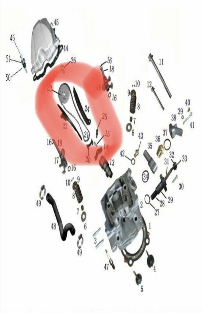 Atomik ATX800 800cc Timing Chain 291.1-16 6.35P 112