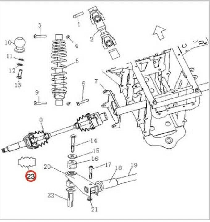 Atomik Krusher 300cc Rear Drive Shaft Replacement Rubber Boot 3.1.09.0040