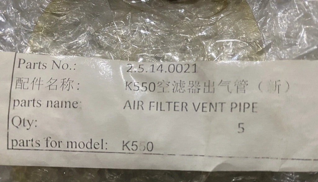 Atomik Krusher 550cc K550 Air Filter Vent Pipe 2.5.14.0021 BUYANG Quad