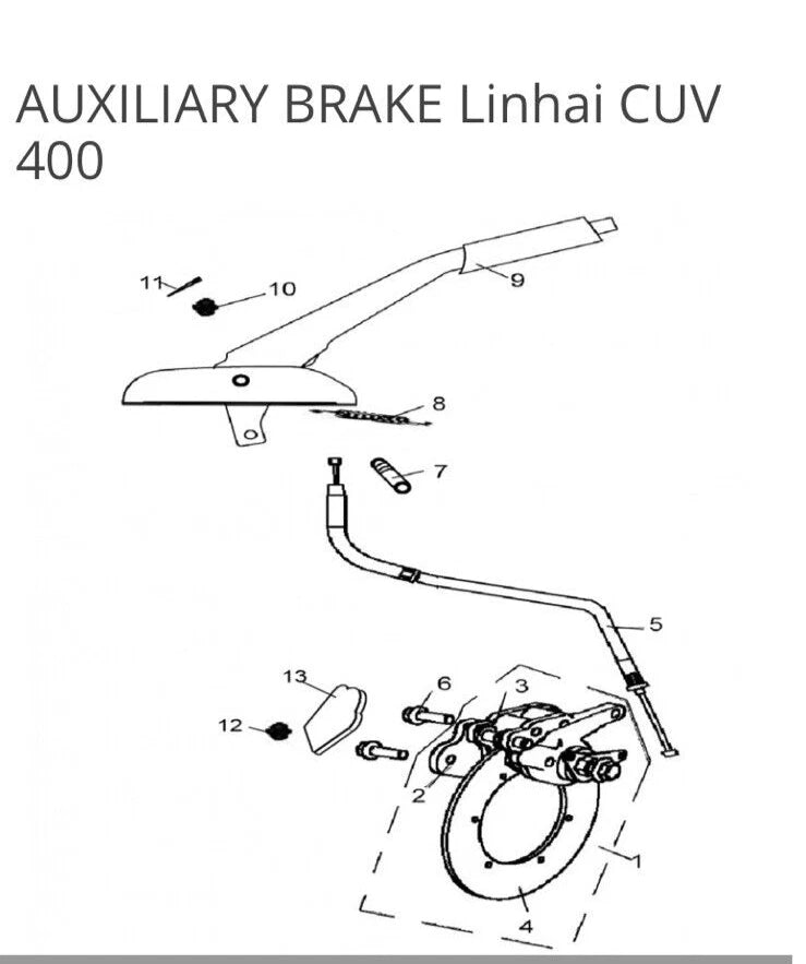 Linhai 27119.0 LH400CUV-2 12G03 Atomik ATX400 400cc Brake Cable