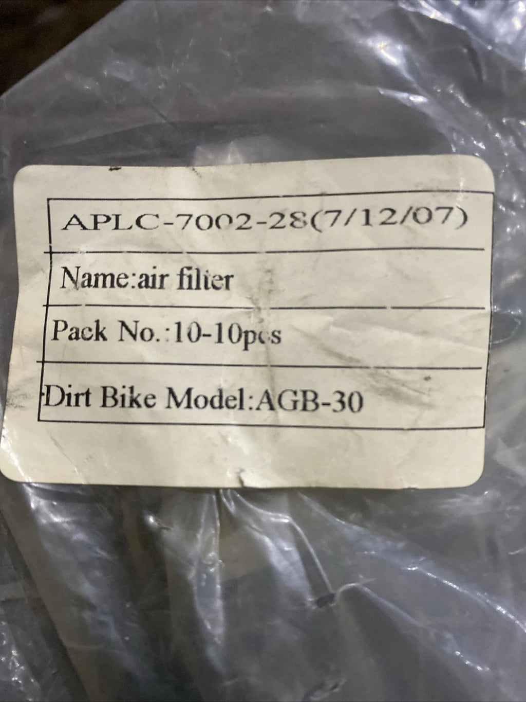 Atomik ProX 250cc Air Filter and Air Intake Hose Older Style AGB30 APLC-7002-28