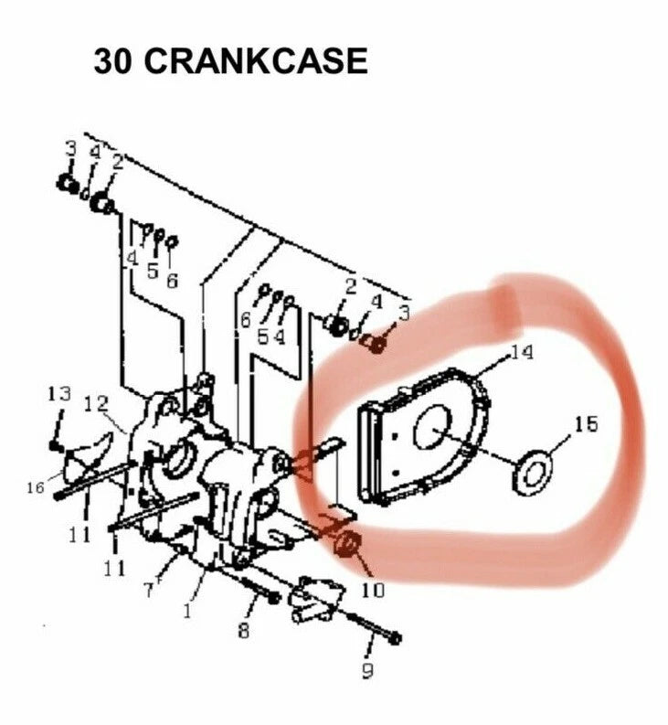 Atomik Krusher 300cc Clutch Cover Rear Inside with Seal 2.2.01.0100