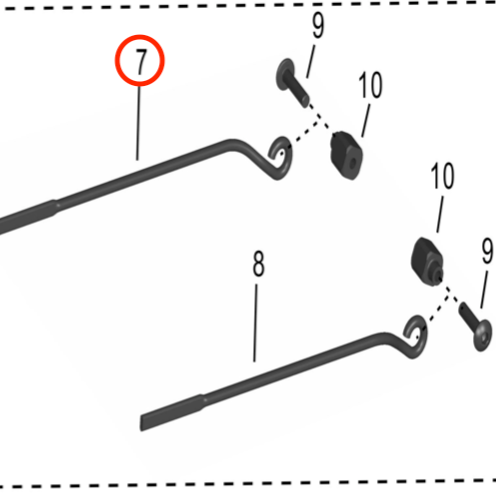 Surron Storm Bee Battery Support Rod (REAR RIGHT)