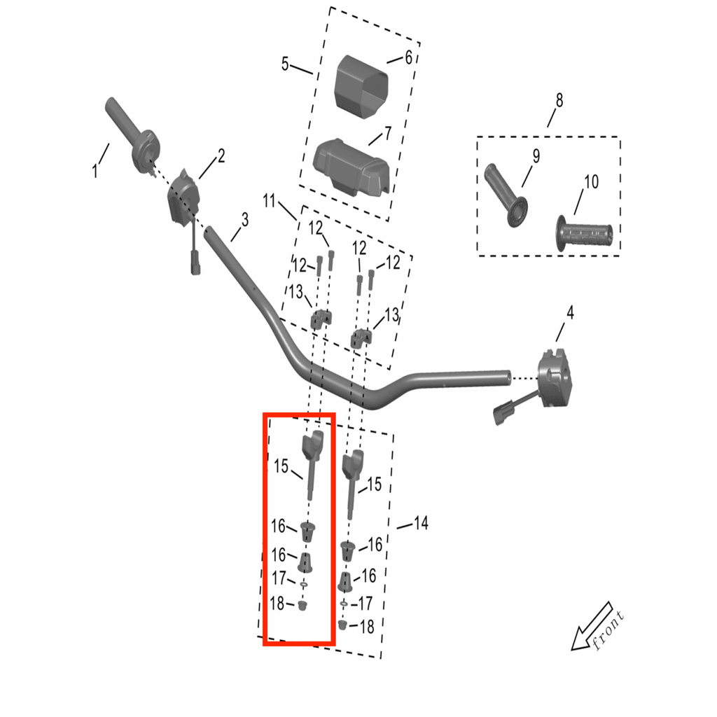 Surron Storm Bee Handlebar Mount Assembly, image 3