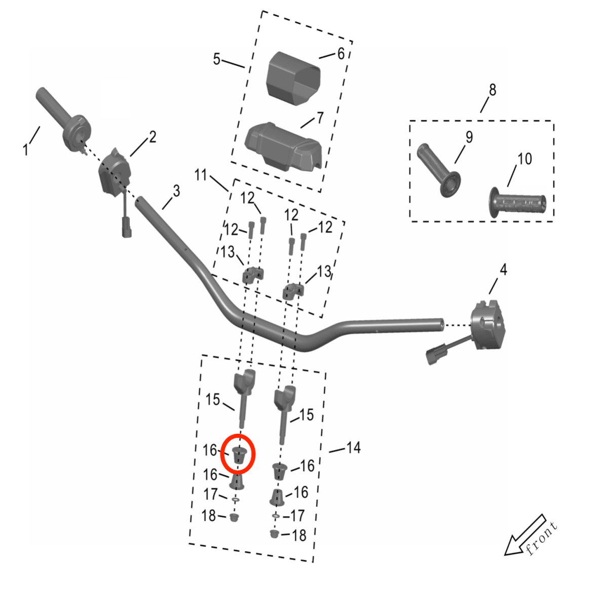 Surron Storm Bee Handlebar Mount Support, image 3