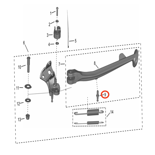 Surron Storm Bee kickstand spring screw