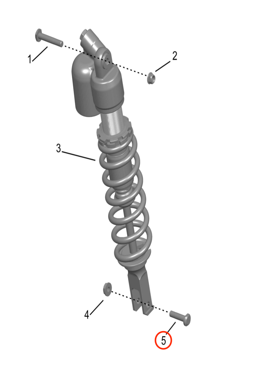 Surron Storm Bee Rear KKE Shock Axle Bolt (BOTTOM), image 2