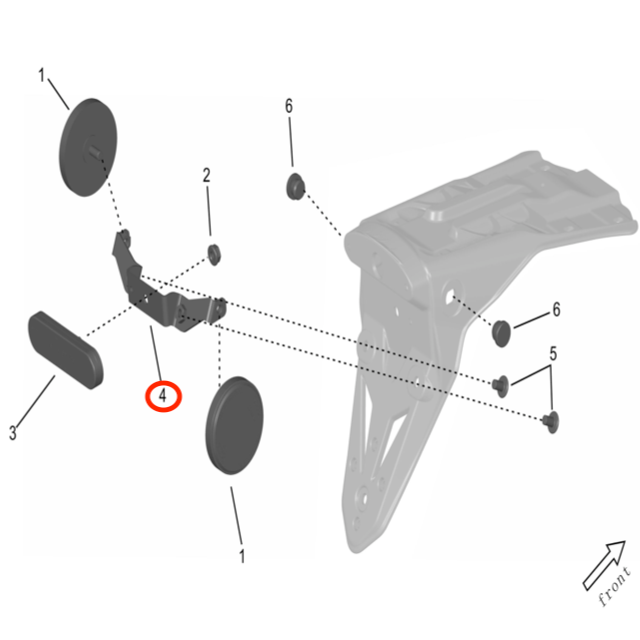 Surron Storm Bee Rear Reflector Bracket