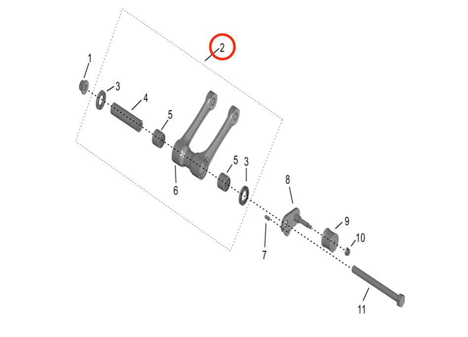 Surron Storm Bee Rear Shock Linkage Arm, image 3