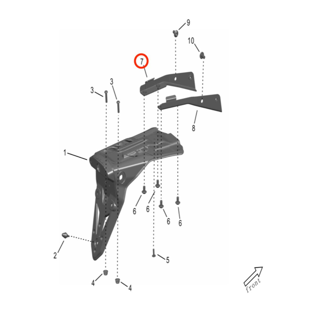 Surron Storm Bee Rear Subframe Bracket (LEFT)