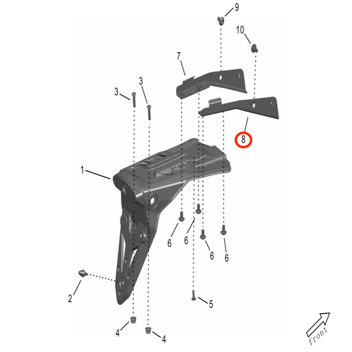 Surron Storm Bee Rear Subframe Bracket (RIGHT)